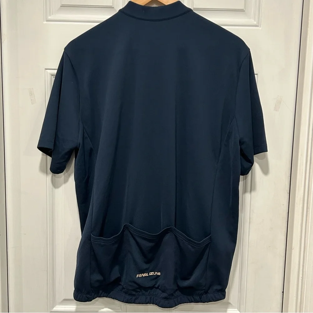 Pearl Izumi Men's Quest Short Sleeve Full Zip Cycling Jersey Navy Sz XL UPF 20 - Picture 4 of 8